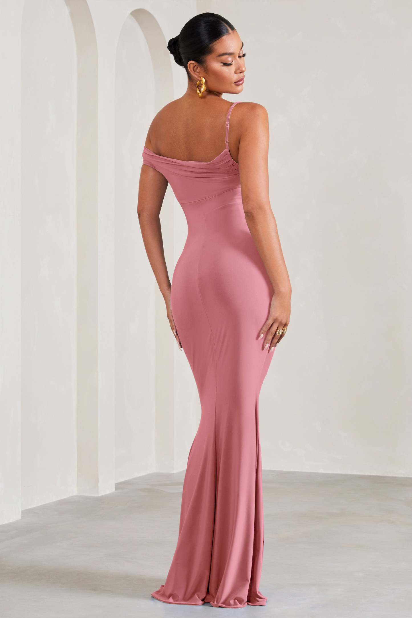 My Wish Blush Pink Strappy Asymmetric Maternity Maxi Dress-Babyboo Dress Store. All Rights Reserved.
