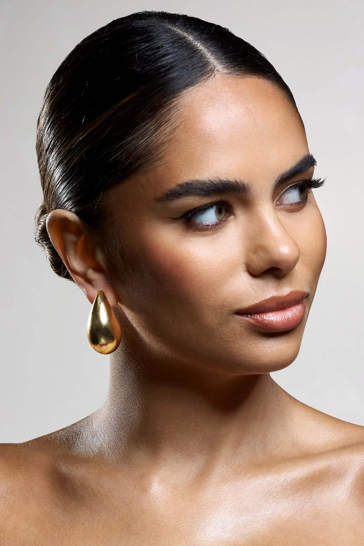 Normani Rose Gold Textured TearDrop Earrings-Babyboo Dress Store. All Rights Reserved.