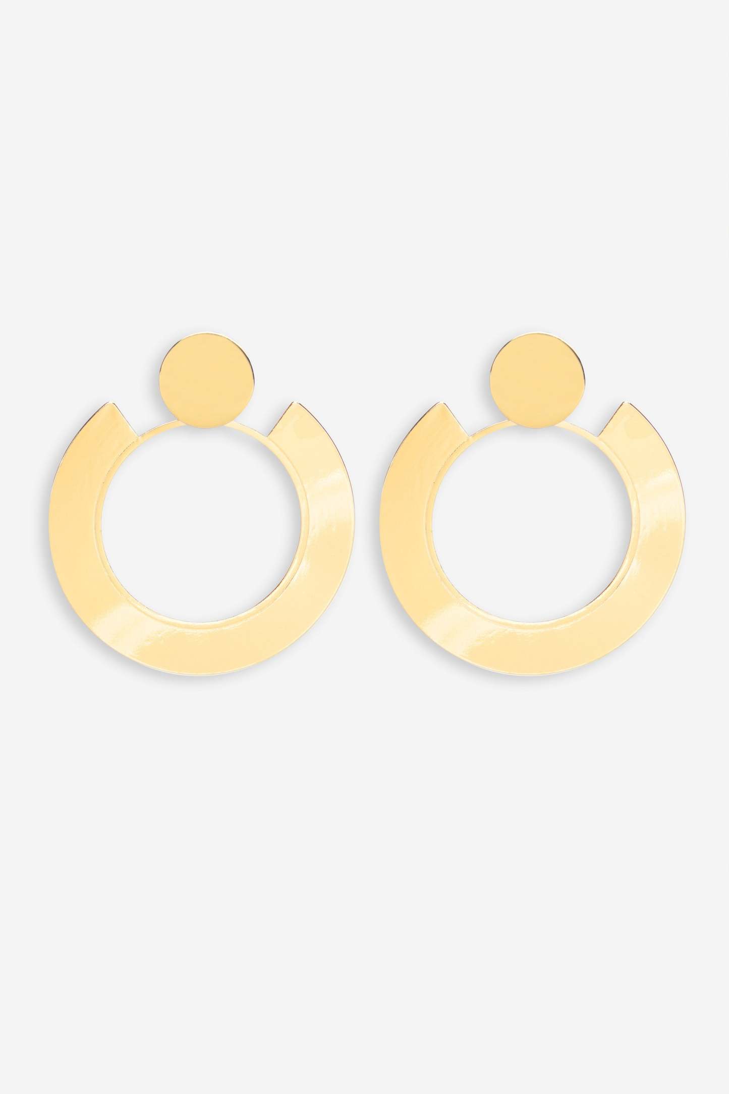Danica Gold Abstract Hoop Earrings-Babyboo Dress Store. All Rights Reserved.