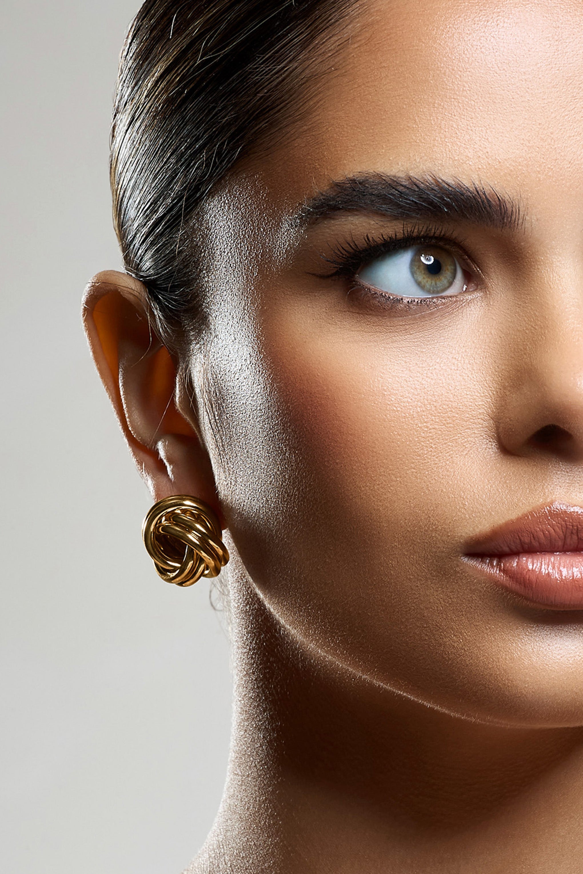 Ohio Gold Knot Earrings-Babyboo Dress Store. All Rights Reserved.