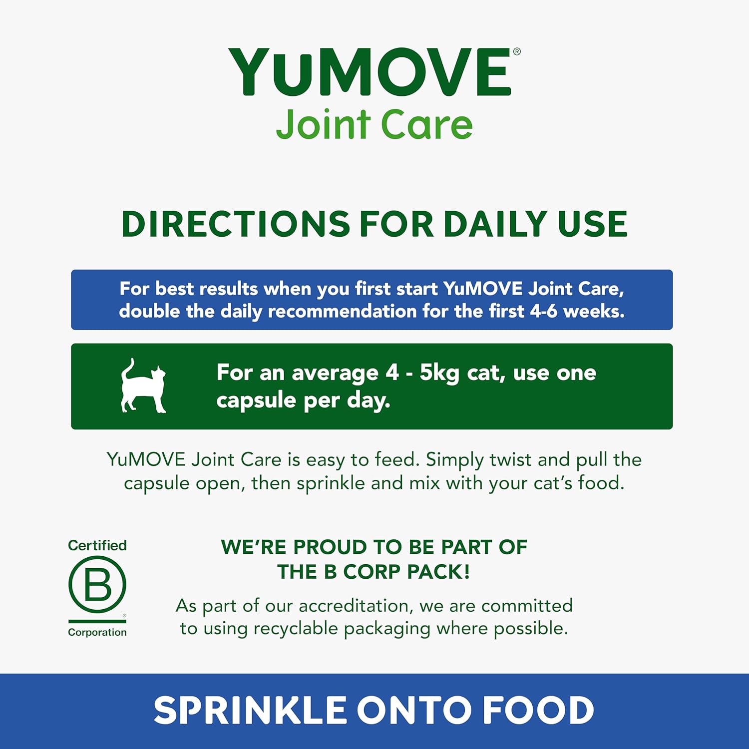 YuMOVE Senior Cat Joint Supplement | Glucosamine + Chondroitin | 60 Capsules