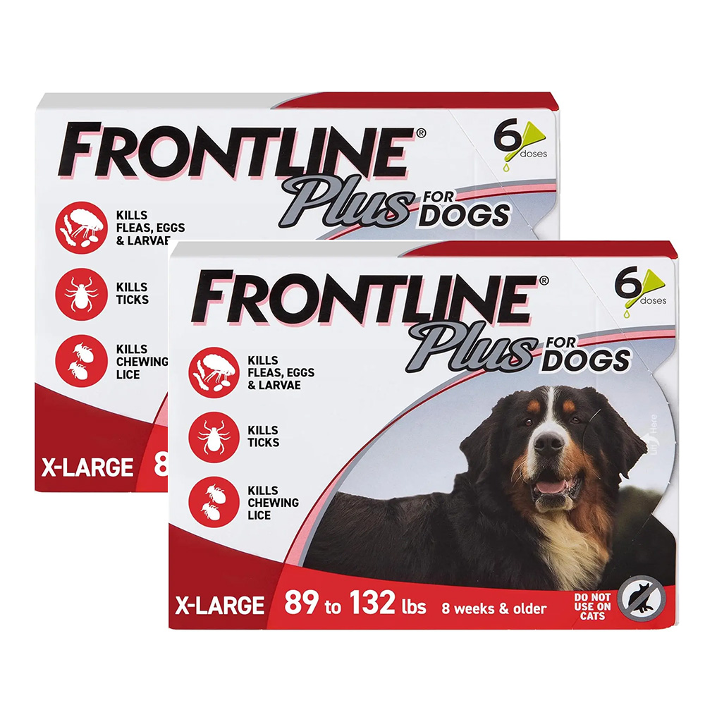 FRONTLINE Plus for Dogs Flea and Tick Treatment | 6 Dose, 8 Doses, 12 Doses