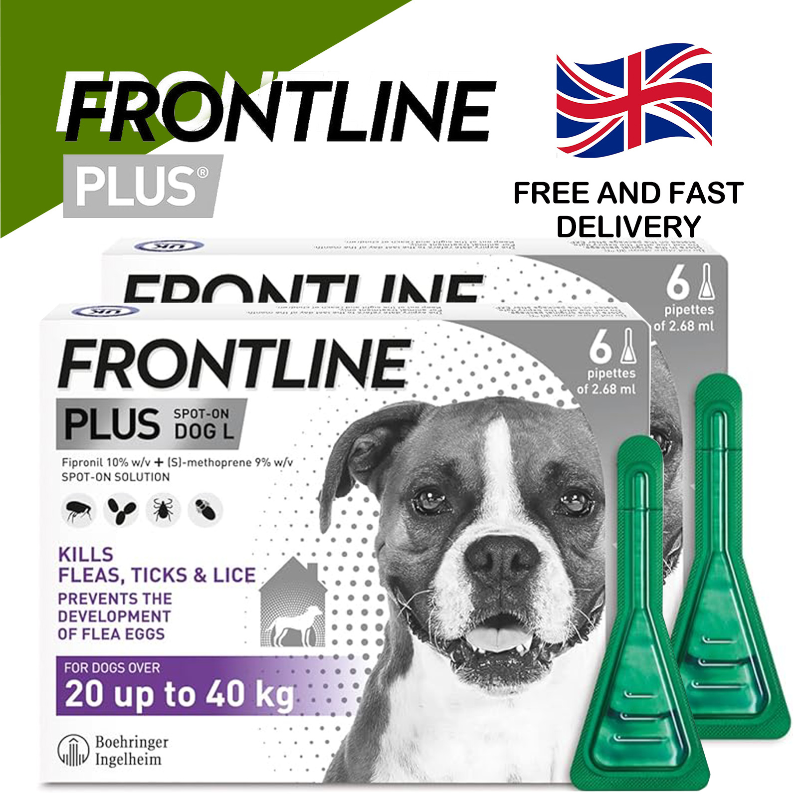 FRONTLINE® Plus Flea Tick Treatment for Dogs 