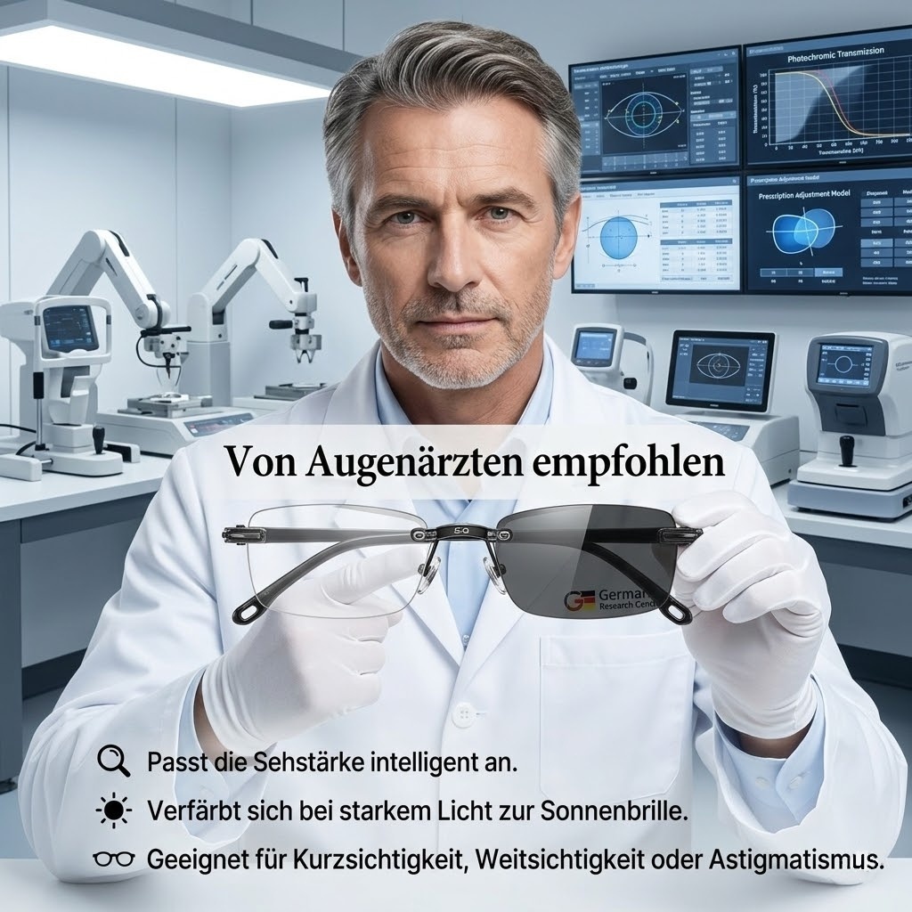 【👓 Intelligente selbsttönende Brille】👀 Passt sich automatisch der Sehstärke an - 🕶️ Wird bei Lichteinfall automatisch zur Sonnenbrille - 💻 Blockiert 99% des Blaulichts und der Strahlung