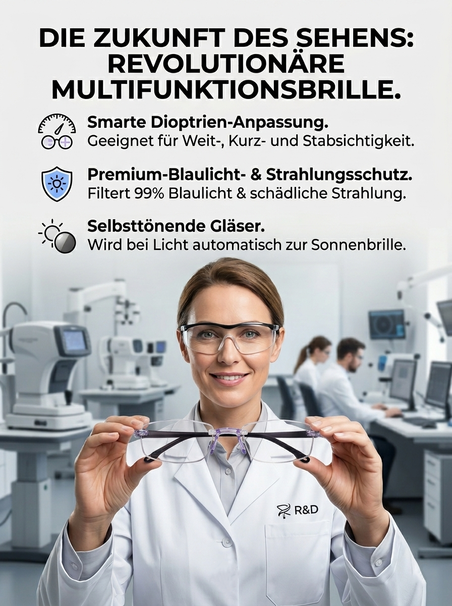 【👓Smart Zoom and Photochromic Glasses】👀Automatically adjusts lens strength based on vision needs -🕶️Darkens to sunglasses in sunlight -💻Blocks 99% of blue light and radiation