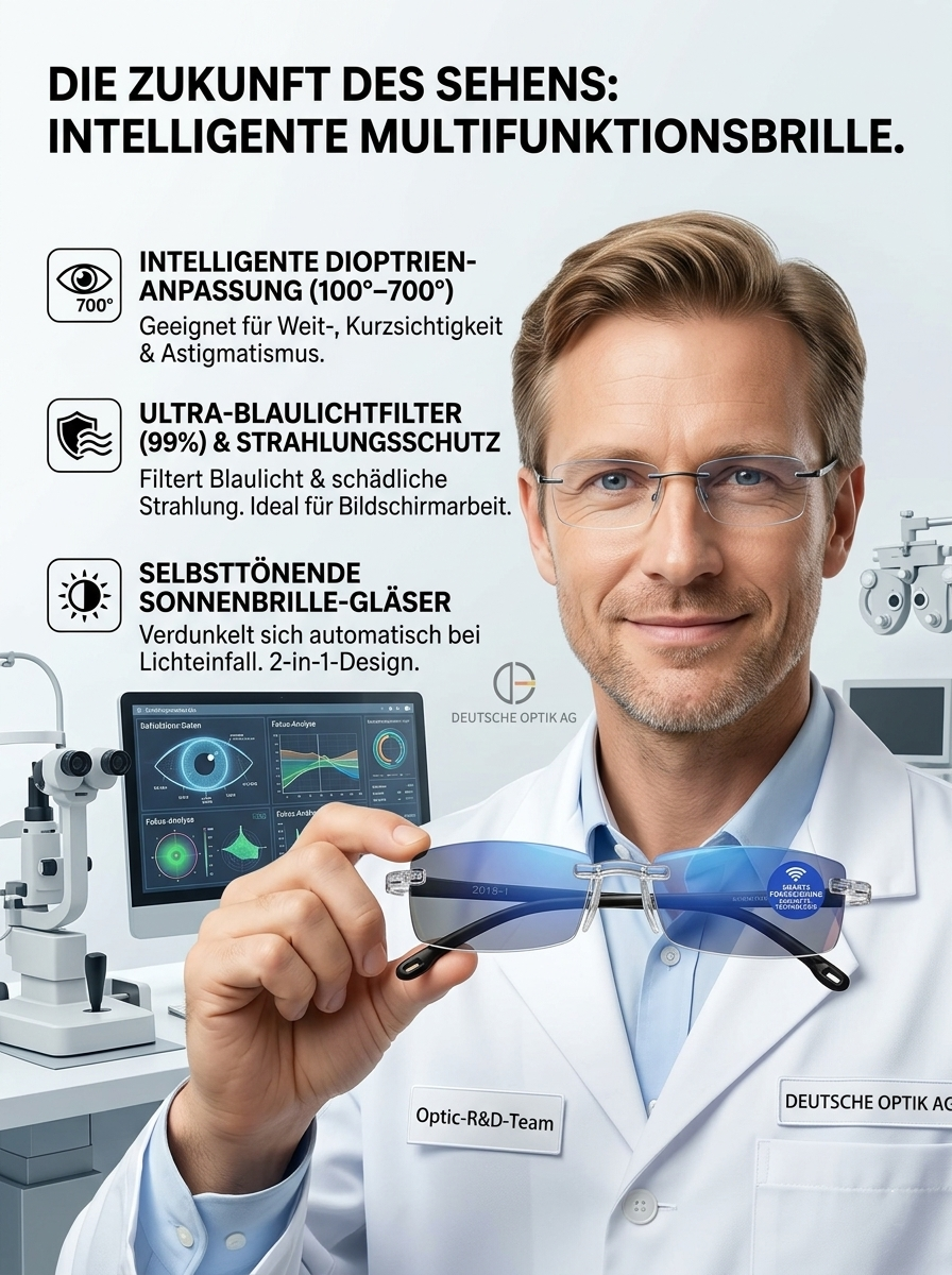 【✨️Von führenden Augenärzten empfohlen】Intelligente Zoom- und Farbwechselbrille mit Blaulichtschutz