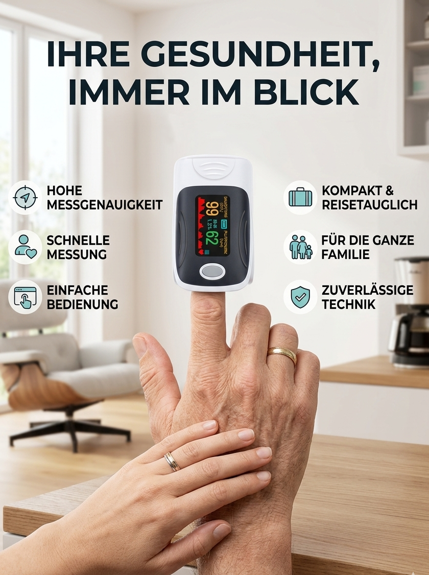 【🔥🔥🔥 Tragbares Taschen-Blutzucker- und Blutsauerstoffmessgerät】🪡 Kein Nadelstich erforderlich - ⏱️ Schnelle Messung in 3 Sekunden - ✨ 99 % Genauigkeit - 💌 Kompakt und tragbar