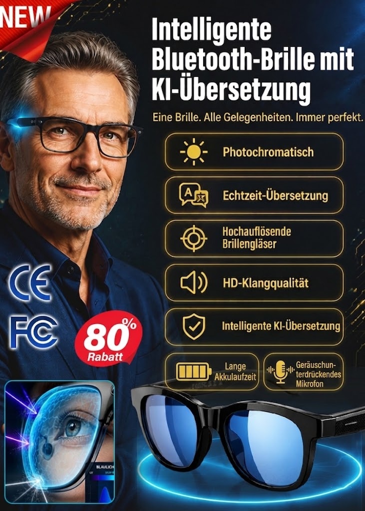 【👓3-in-1 Smartbrille mit Zoom, Farbwechsel und Echtzeitübersetzung】