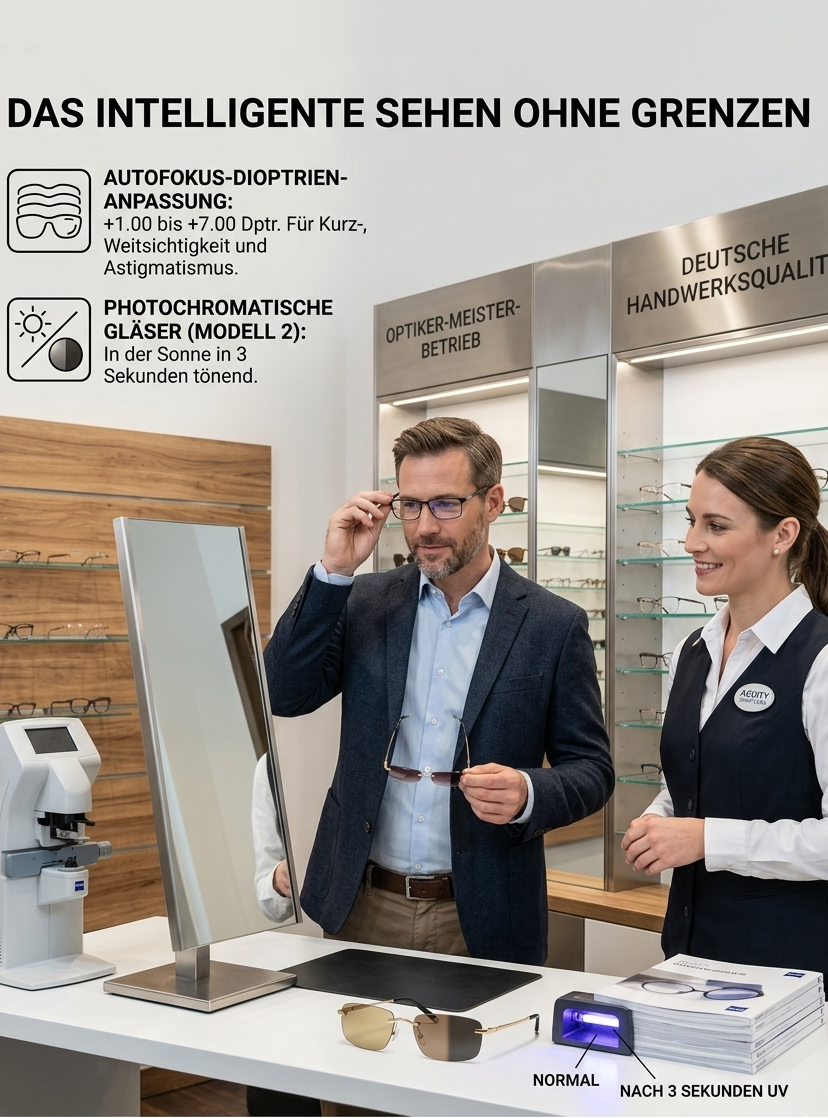 【👨‍⚕️Von renommierten Augenkliniken gemeinsam entwickelt】👓Automatische Fokus- und Farbwechsel-Brille mit Blaulichtschutz