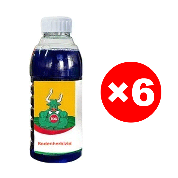 Gründliches Unkrautentfernen, schadet dem Boden nicht, eine Flasche reicht für 3-5 Morgen Land.