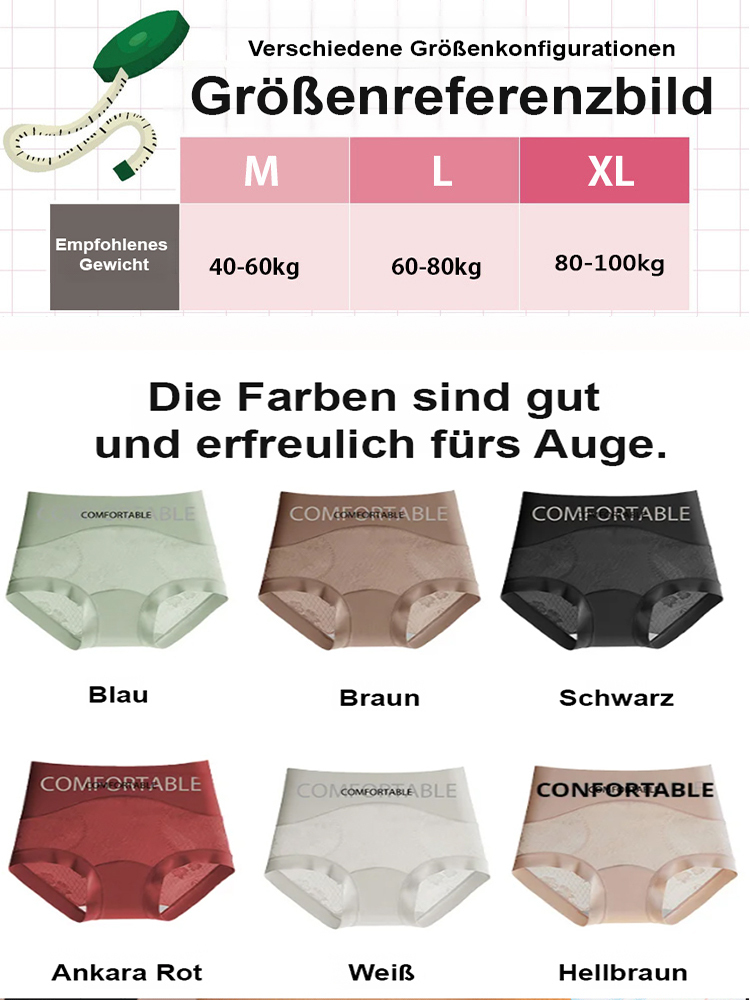 Taillenhohe, bauchformende Spitzenunterhose