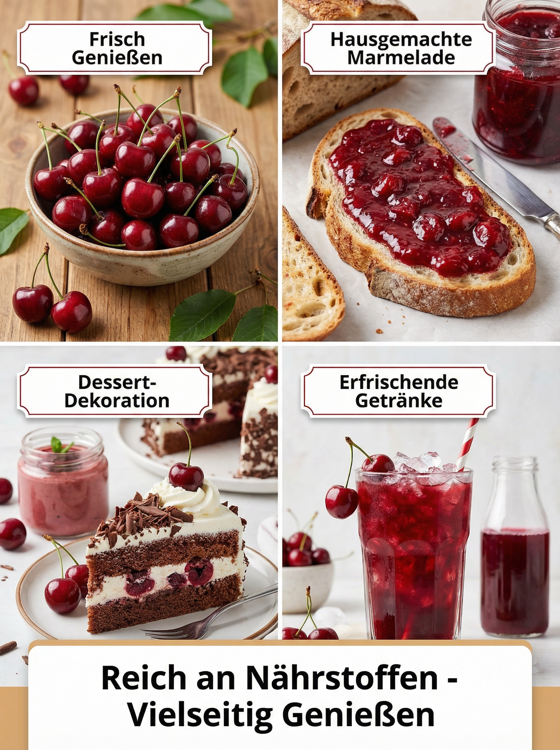 Süßkirschbaum für Anfänger: Extra große Früchte,kleiner Stein