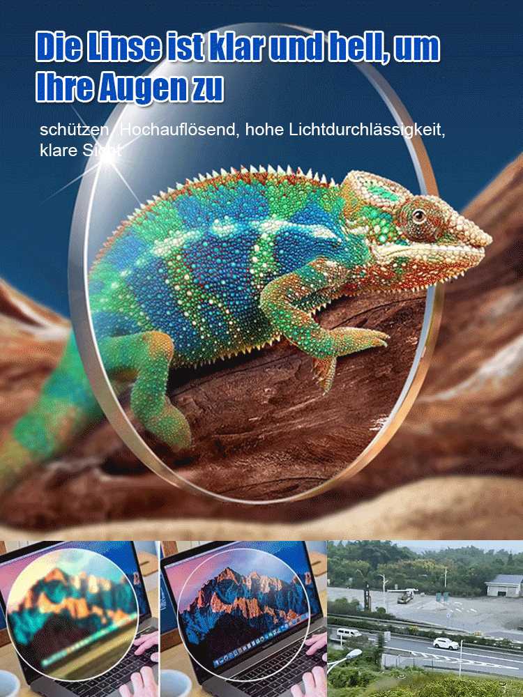 【Von Augenärzten empfohlen】Intelligente Farbwechsel- und Zoom-Brille mit Blaulichtfilter in HD