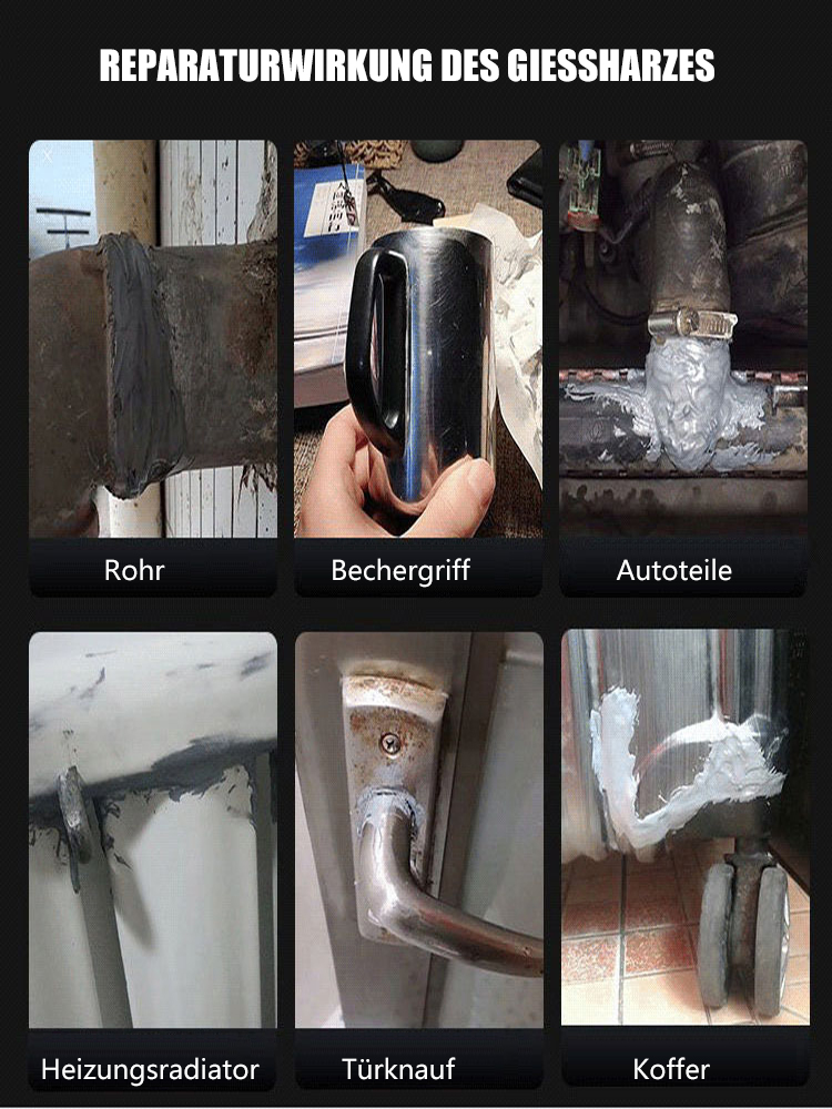 Kleber für Metallschweißungen und Rissreparaturen