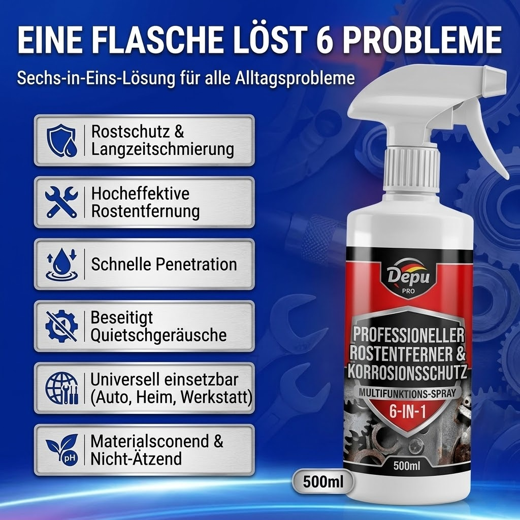 【🥇Starkes Rostentfernungsspray】⏱️3 Sekunden schnelle Rostentfernung -🛡️Schützt 50 Jahre vor Rost -🍃Ungiftig und geruchlos