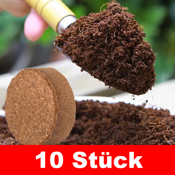 【Zehn Jahre ohne Düngung】Garten Kokosziegel Nährboden