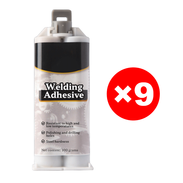 Crack welding metal casting adhesive