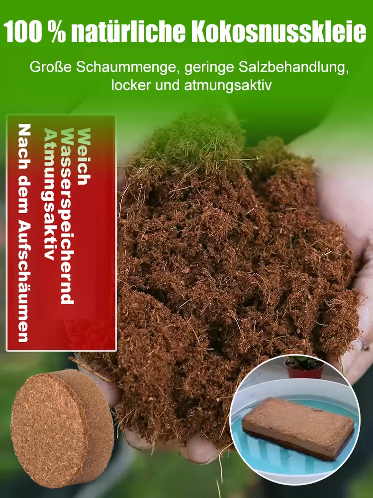 【Zehn Jahre ohne Düngung】Garten Kokosziegel Nährboden