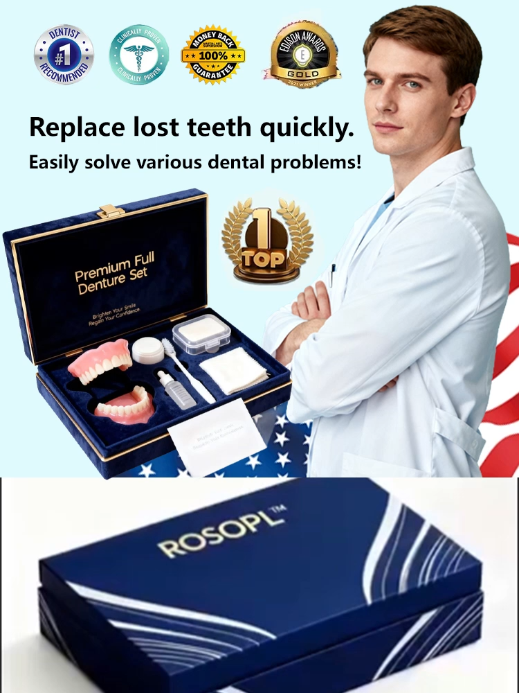 【Made in USA, FDA Approved】Custom Full Mouth Dentures Kit