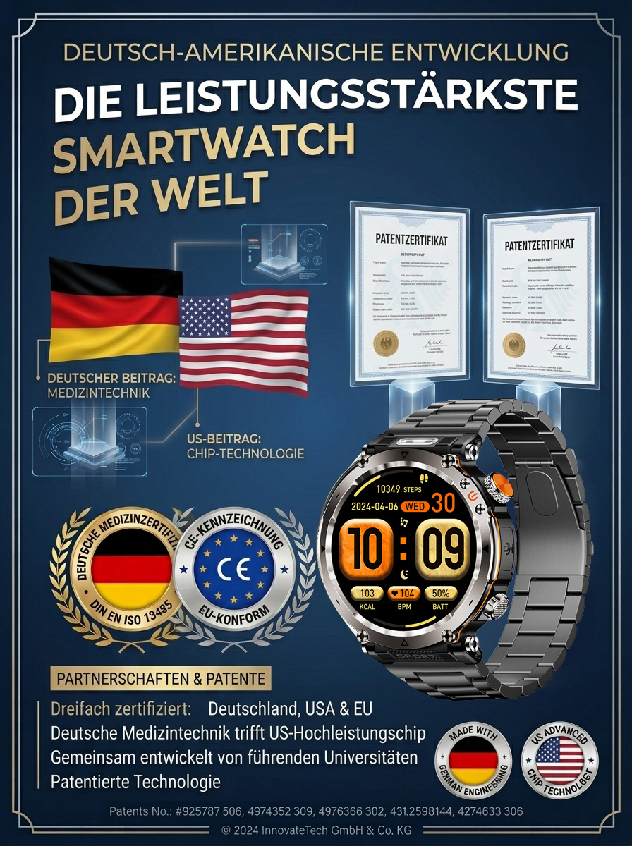 Smartband, Uhr, Kompass, Sportfunktionen, Taschenlampe, Herzfrequenzmesser