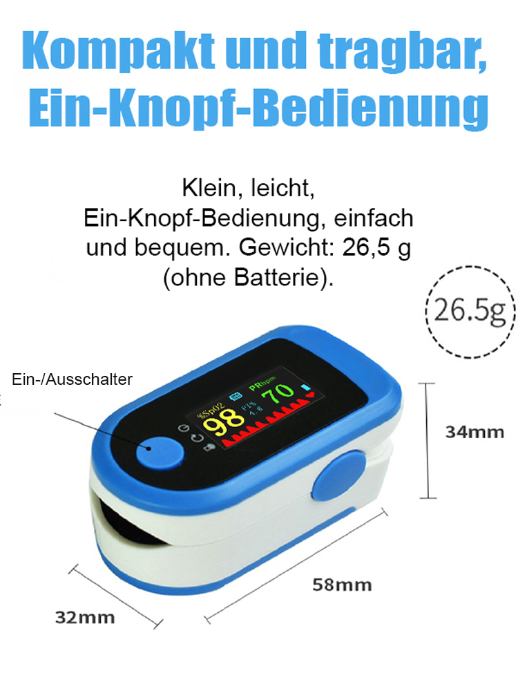 【Unverzichtbar für Zuhause】Fingerclip-Haushaltsmonitor