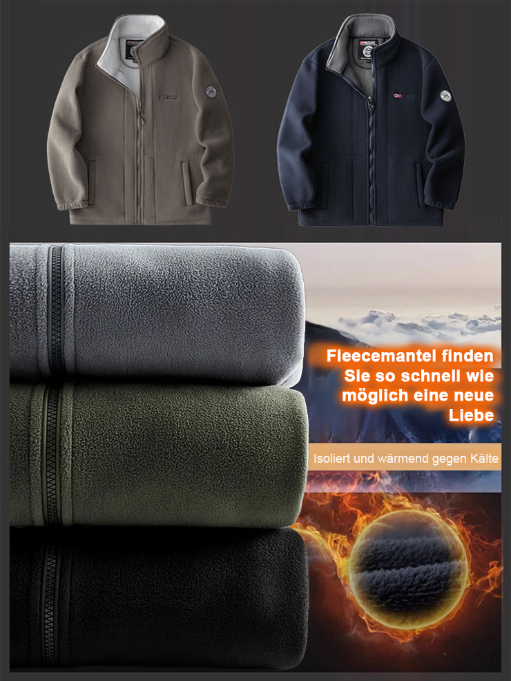 Herren-Fleecejacke für den Export nach Norwegen, ein- und doppelseitig tragbar