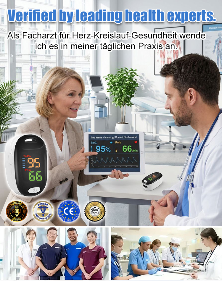 【Fehlerfreie Gesundheitsüberwachung】 Das unverzichtbare Pulsoximeter für zu Hause