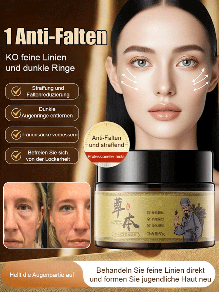 【In führenden Schönheitssalons verwendet】Kräuter-Anti-Falten-Straffungs-Augencreme