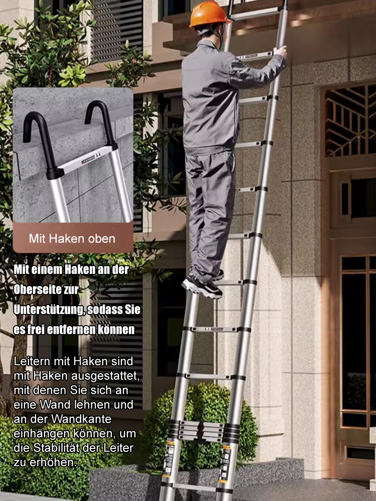 【Tragkraft bis zu 200 kg】Multifunktionale Teleskopleiter