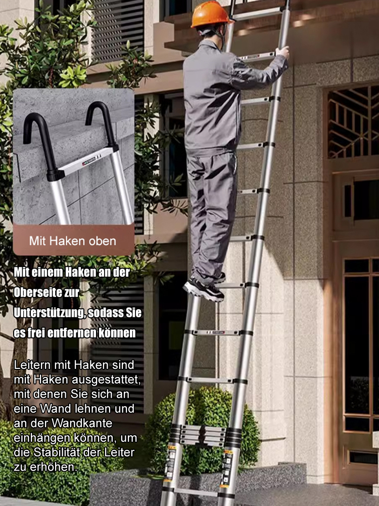 【Tragkraft bis zu 200 kg】Multifunktionale Teleskopleiter