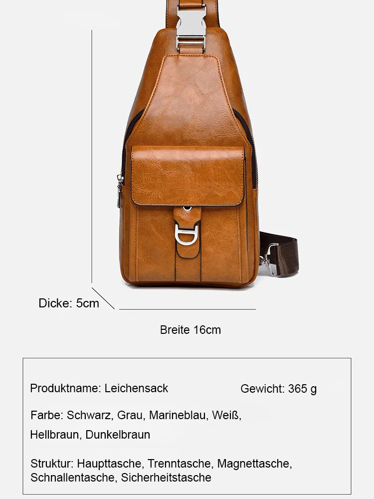 【KaDeWe Taschen Top 3 Verkaufsschlager】Wasserdichte Umhängetasche aus Rindsleder