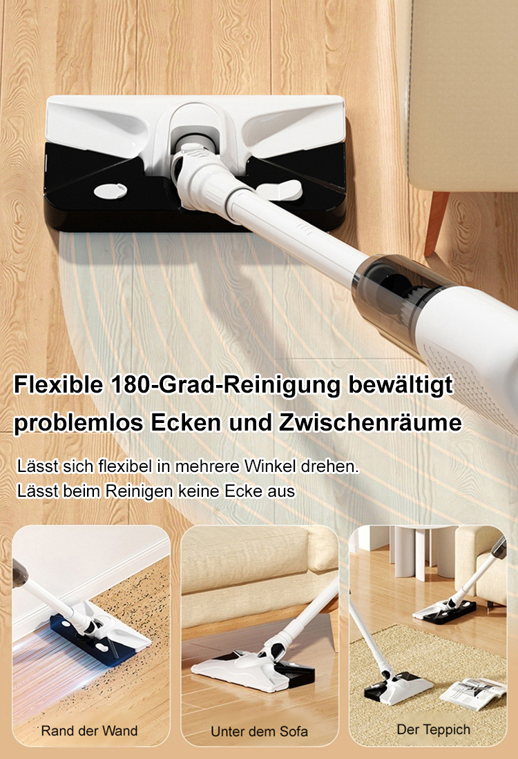 Kabelloser Milbenstaubsauger und Wischmaschine