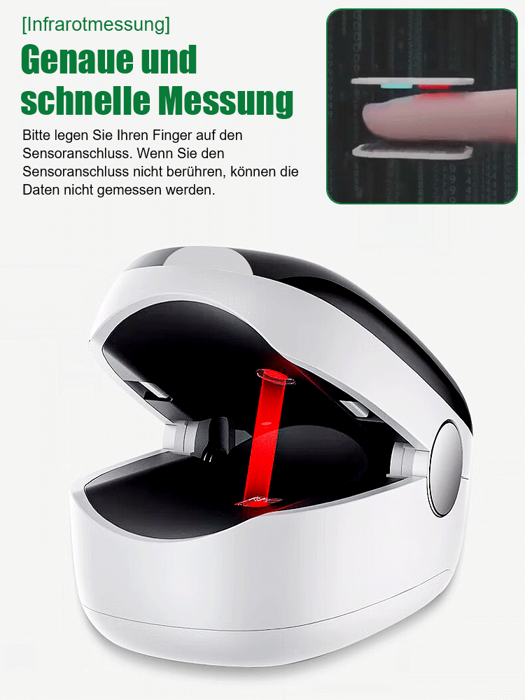 Nicht-invasives Finger-Clip Herzfrequenz- und Pulsoximeter