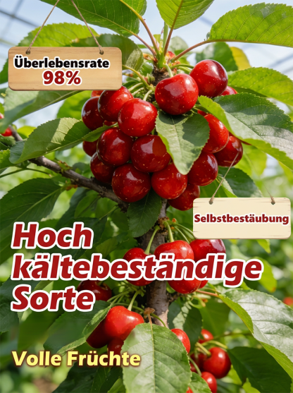 Süßkirschbaum für Anfänger: Extra große Früchte,kleiner Stein