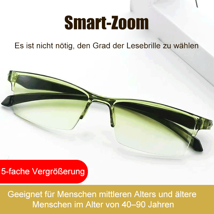 Neue intelligente Gleitsicht-Lesebrille mit Zoom