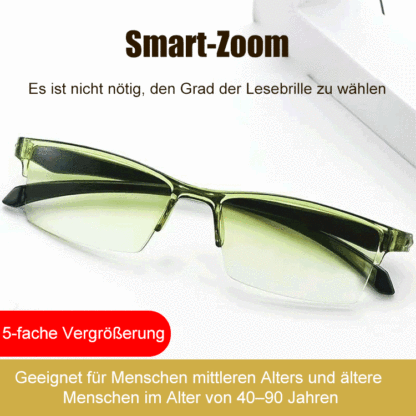 Neue intelligente Gleitsicht-Lesebrille mit Zoom