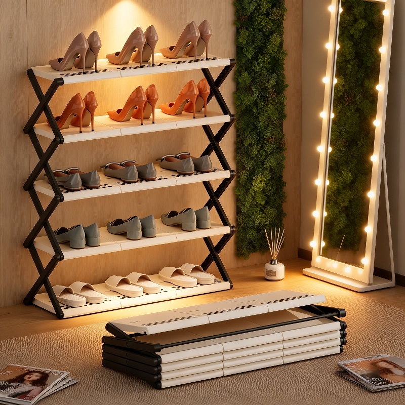 Haushalt Mehrschichtiger Schuhschrank mit Tür