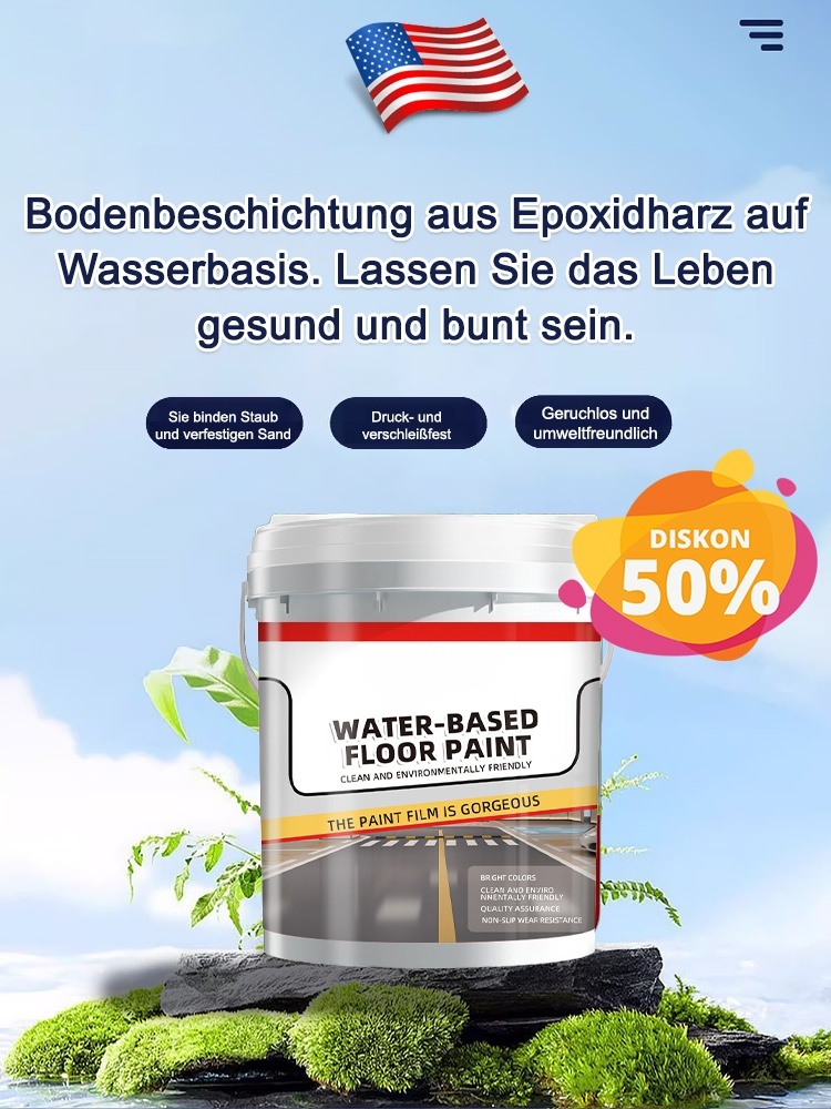【Ungiftig und geruchlos】Umweltfreundliche, wasserbasierte Epoxid-Bodenbeschichtung