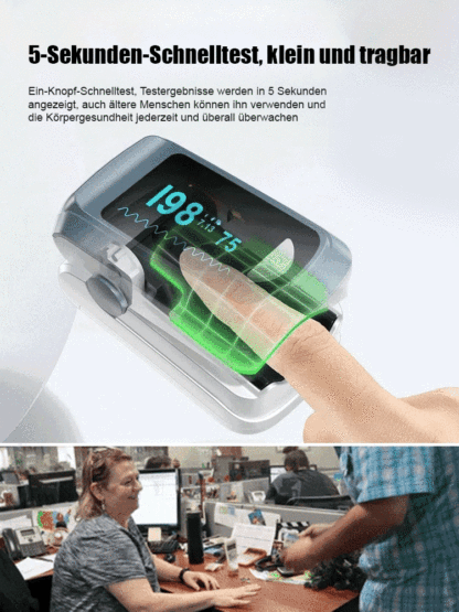 Fingerclip-Gerät für Blutsauerstoff und Blutzucker