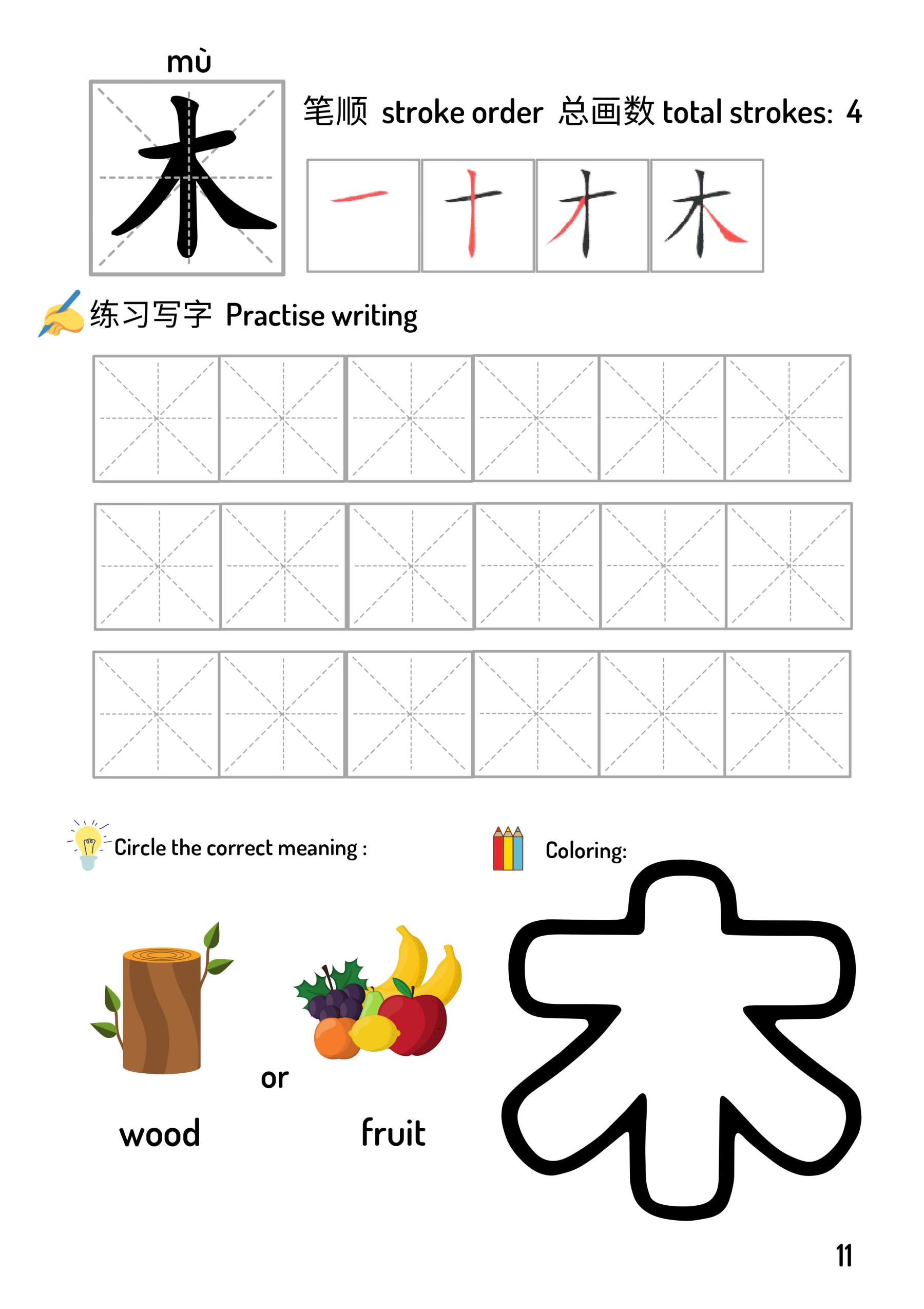 Mandarin Prodigies: First 100 Words Workbook