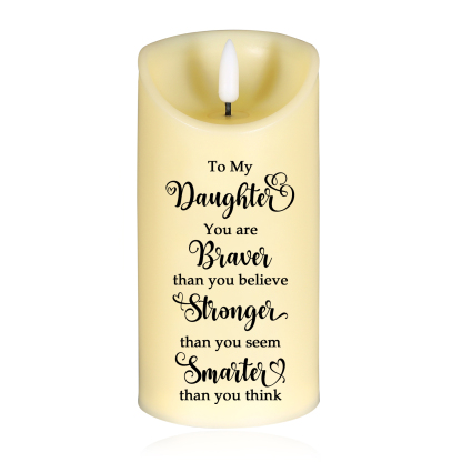 Personalized 2-4 Names Daughter LED Candle, Custom I Am So Proud Of You Candle Gift For Daughter | Lorajewel