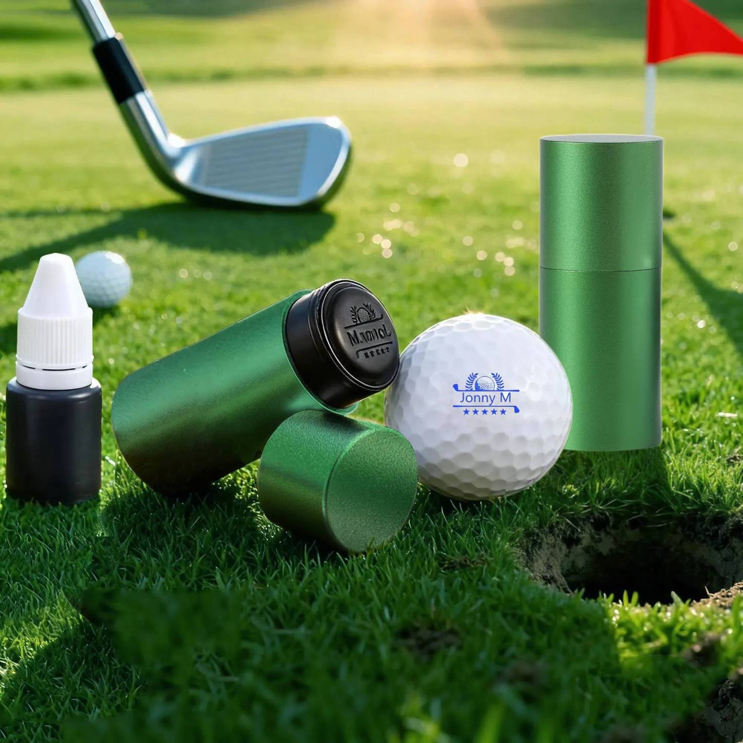 Personalized Golf Ball Stamp, Sleek Metal Case Practical Gift for Golfers