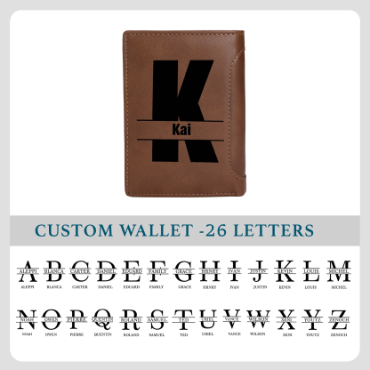Personalized Dad Wallet with Custom 3-10 Names - “First a Husband, Then a Dad” Gift for Dad/ Husband | Lorajewel