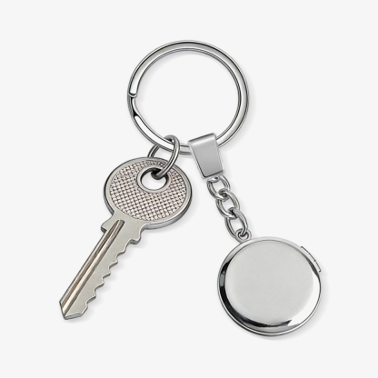 Photo Locket Keychain In Silver Personalized 2 Photos Gift for Family