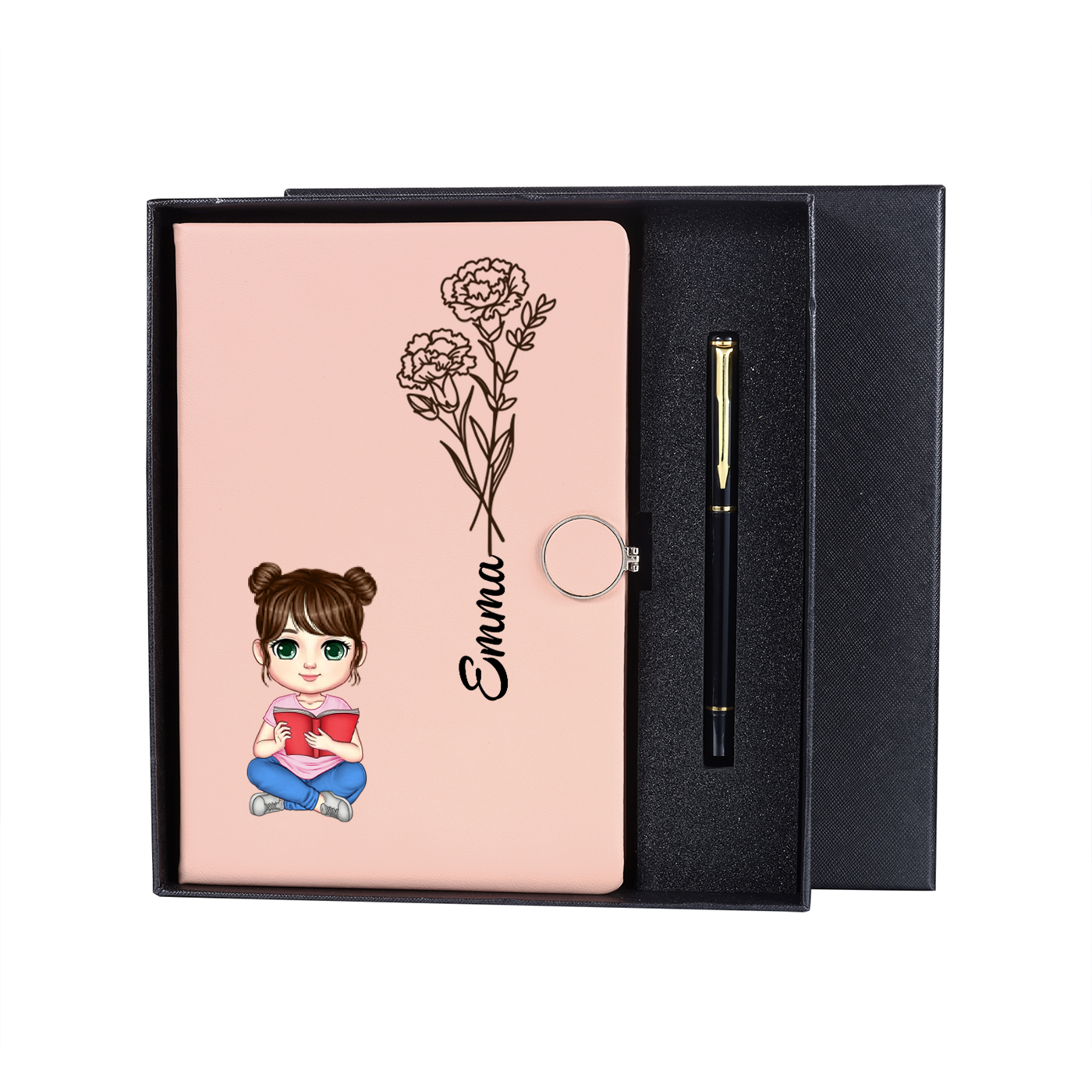 Personalized A5 Notebook Gift Set with Custom Name & Cute Illustration | Back to school gifts | Jessemade