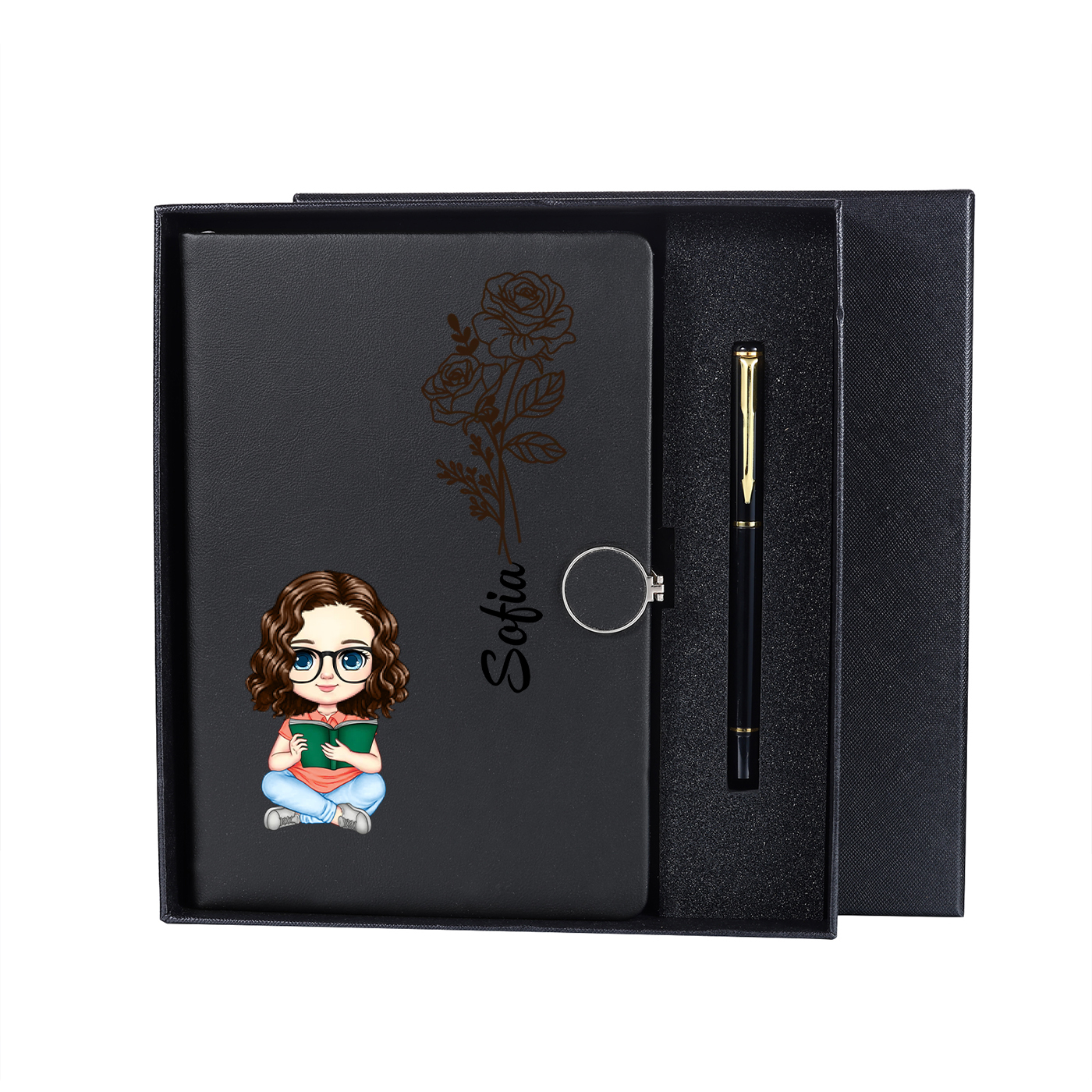 Personalized A5 Notebook Gift Set with Custom Name & Cute Illustration | Back to school gifts | Jessemade