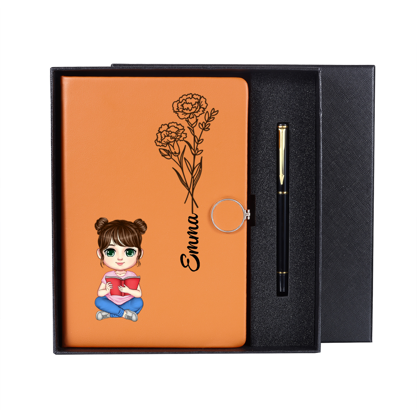 Personalized A5 Notebook Gift Set with Custom Name & Cute Illustration | Back to school gifts | Jessemade