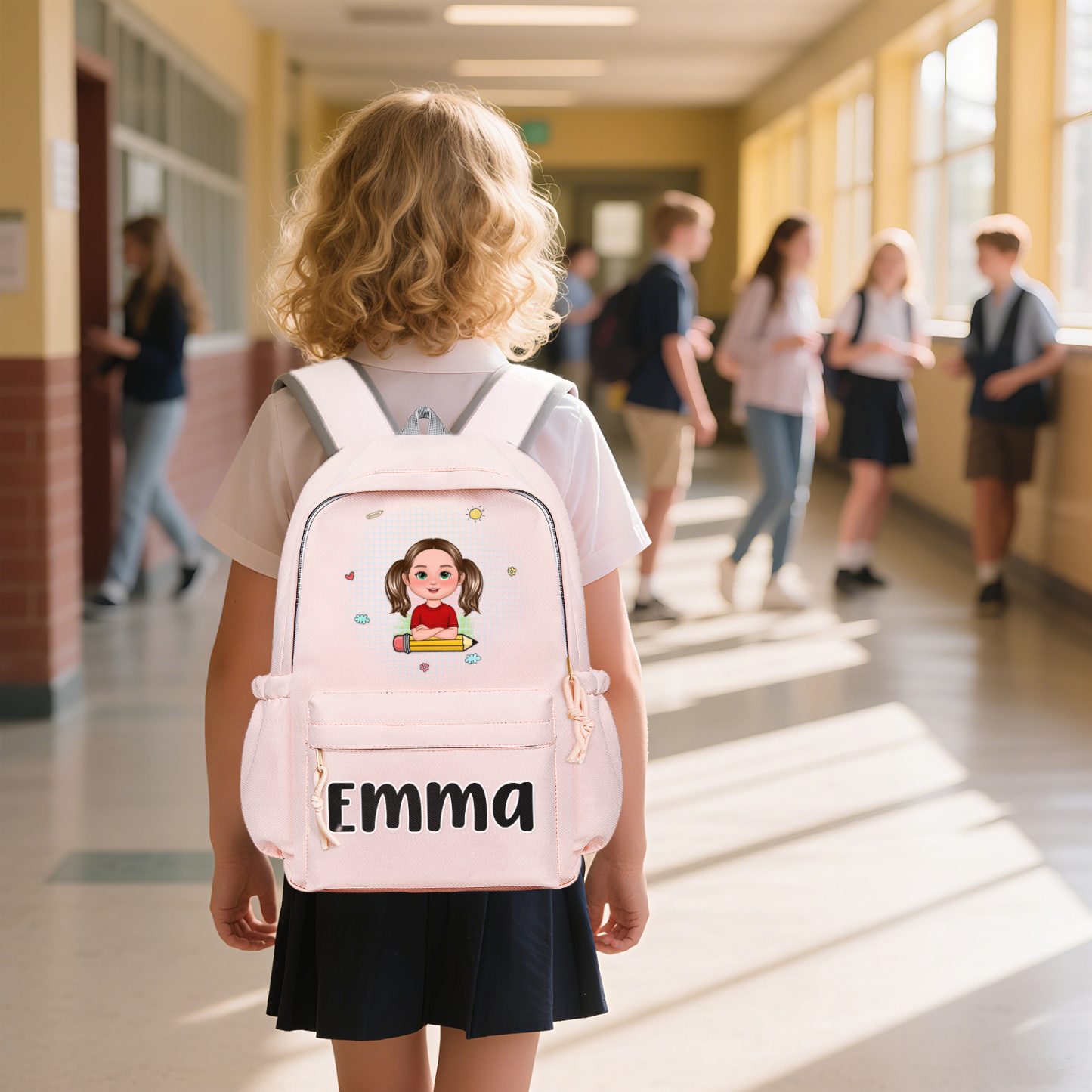Personalized Kids’ School Backpack – Custom Name & Cartoon Design, Multiple Colours Back to school gift | Jessemade