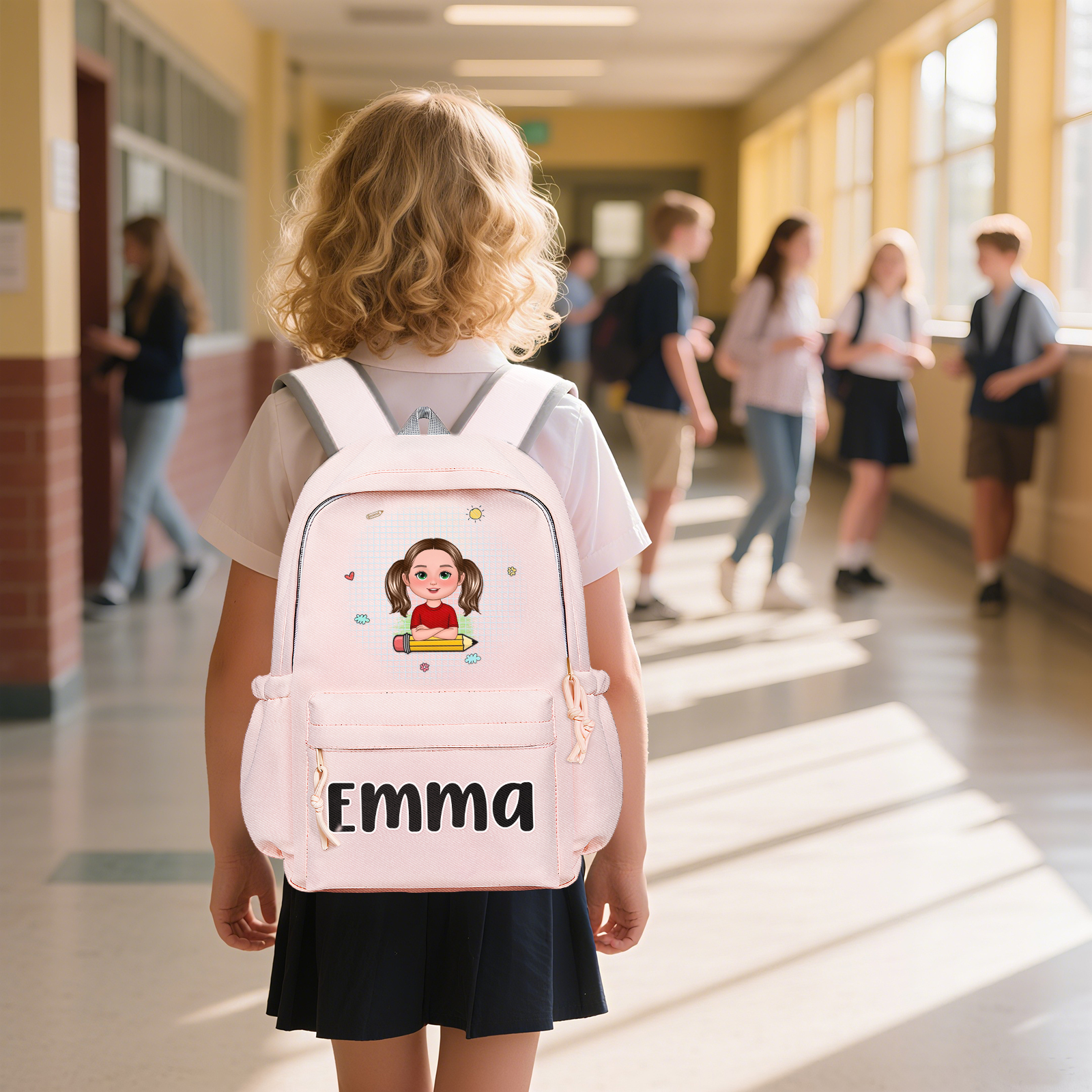 Personalized Kids’ School Backpack – Custom Name & Cartoon Design, Multiple Colours Back to school gift | Jessemade