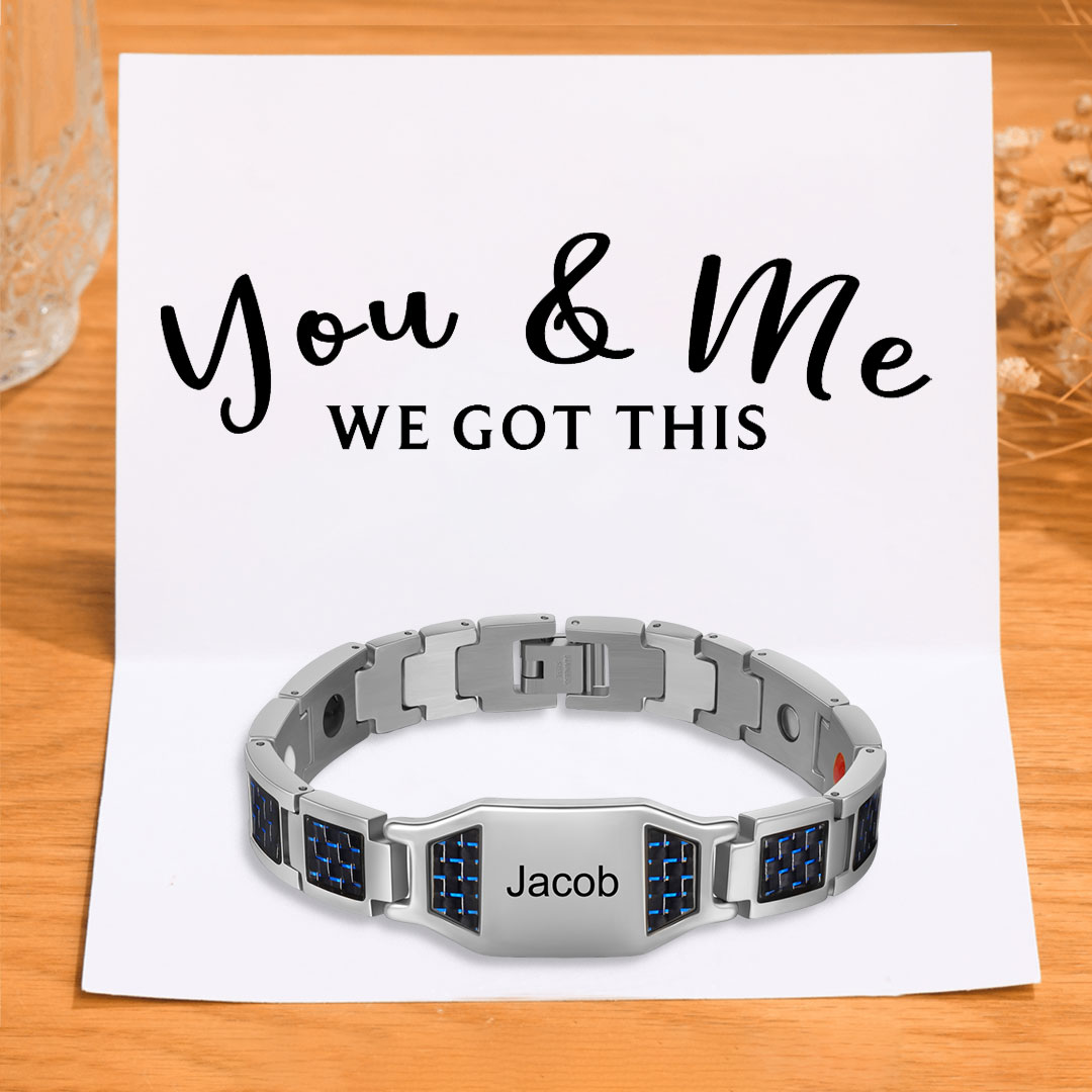 Personalized Men Bracelet Custom Name Bracelet for Him